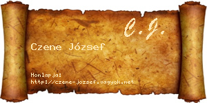 Czene József névjegykártya